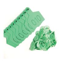 1-100 Cattle Number Ear Tags 7.5x10cm Set - XL Green Cow Sheep Livestock Labels thumbnail
