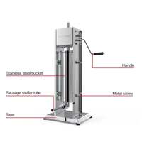 7L Manual Vertical Sausage Filler - Stainless Stuffer Meat Press Machine thumbnail
