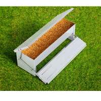 11L Automatic Chook Chicken Feeder Poultry Auto Treadle Aluminium Metal Feeders thumbnail