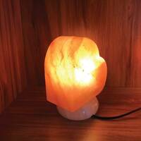 12V 12W Heart Himalayan Pink Salt Lamp Carved Rock Crystal Light Bulb On/Off Switch thumbnail