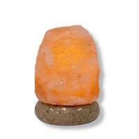 USB Himalayan Salt Lamp - Mini Natural Rock Shape Pink Crystal Rock Marble Light thumbnail