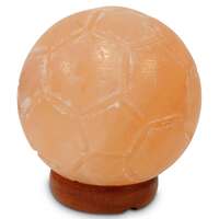 12V 12W Soccer Himalayan Pink Salt Lamp Carved Ball Rock Crystal Light Bulb On/Off thumbnail