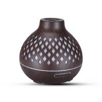 Essential Oil Aroma Diffuser and Remote - 400ml Hollowed Wood Mist Humidifier thumbnail