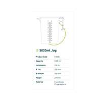 5L Measuring Jug Heavy Duty Clear Plastic Propylene Food Grade BPA 5 Pro-Jug thumbnail