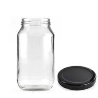 12x 500ml Flint Glass Jars + Twist Lids - Round Food Storage Preserving Jar thumbnail