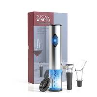 Electric Wine Bottle Opener Set - Automatic Corkscrew Pourer Pump Sealer Cutter thumbnail