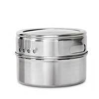 50x 150g Magnetic Spice Jar Stainless Steel Tin Herb Seasoning Storage Container thumbnail