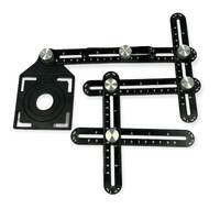 6 Fold Alloy Multiple Angle Ruler - Layout Measuring Template Tool thumbnail