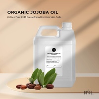 5L Organic Jojoba Oil - Golden Pure Cold Pressed Seed For Hair Skin Nails thumbnail