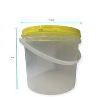 Bulk 10 x 2.2L Honey Bucket with Lid - 3Kg Clear Tamper Proof Plastic Tub thumbnail