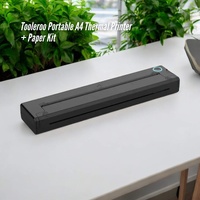 Tooleroo Portable A4 Thermal Printer Black + Paper Kit - Wireless and Inkless thumbnail