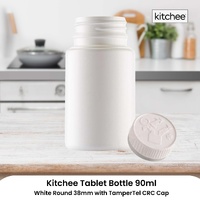 Kitchee 10x Tablet Bottles 90ml + 38mm TamperTel Child Resistant Cap - Round thumbnail