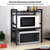 Kitchee Microwave Double Shelf - Expanding Storage Rack Kitchen Organiser Stand thumbnail