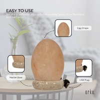 USB Colour Changing Egg Shape Himalayan Pink Salt Lamp Color Change LED Light thumbnail