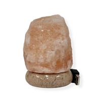 USB Colour Changing Salt Himalayan Lamp - Natural Shape Pink Rock LED Light thumbnail