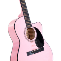 Karrera Acoustic Cutaway 40in Guitar - Pink thumbnail