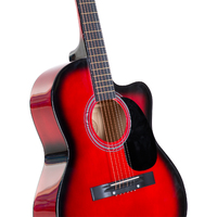 Karrera Acoustic Cutaway 40in Guitar - Red thumbnail