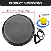Powertrain Fitness Yoga Ball Home Gym Workout Balance Trainer Grey thumbnail