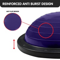 Powertrain Fitness Yoga Ball Home Gym Workout Balance Trainer Purple thumbnail