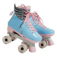 Circle Society Adjustable Kids Quad Roller Skates In Cotton Candy thumbnail