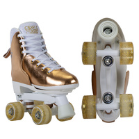 Circle Society Adjustable Quad Kids Roller Skates In Metallic Rose Gold thumbnail