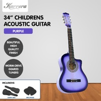 Karrera Childrens Acoustic Guitar Kids - Purple thumbnail