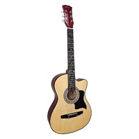 Karrera 38in Cutaway Acoustic Guitar with guitar bag - Natural thumbnail