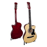 Karrera 38in Pro Cutaway Acoustic Guitar with guitar bag - Natural thumbnail