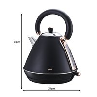 Pronti Toaster, Kettle & Coffee Machine Breakfast Set - Black thumbnail