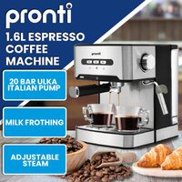 Pronti Toaster, Kettle & Coffee Machine Breakfast Set - White thumbnail