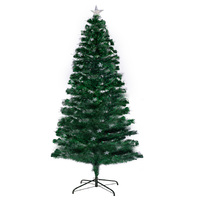 Christabelle 1.5m Enchanted Pre Lit Fibre Optic Christmas Tree Stars Xmas Decor thumbnail