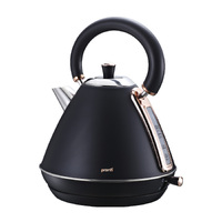 Pronti Rose Trim Collection Toaster & Kettle Bundle - Black thumbnail