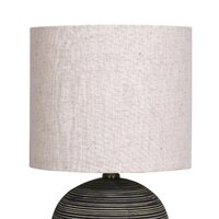 Sarantino Ceramic Table Lamp With Striped Pattern In Antique Black thumbnail