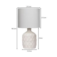 Sarantino Ceramic Table Lamp In Cream thumbnail