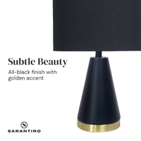 Sarantino Metal Table Lamp in Black and Gold thumbnail