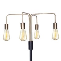 Sarantino Modern Exposed Bulb 4-Arm Industrial Light Floor Lamp thumbnail