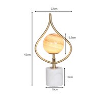 Sarantino Sculptural Orange Glass Table Lamp With White Marble Base thumbnail