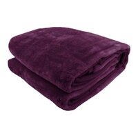 Laura Hill Mink Blanket Throw Purple Double Sided Queen Size Soft Plush Bed Faux Rug thumbnail