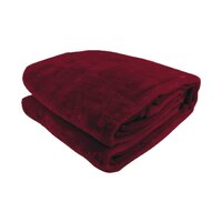Laura Hill Double-sided Large 220 X 240cm Faux Mink Throw Rug Blanket 800-gsm Heavy - Red thumbnail