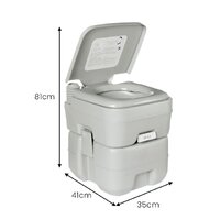 Wallaroo 20l Camping Portable Toilet Press Flush Pump thumbnail