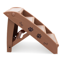 Furtastic 50cm Foldable Step Ladder Stairs - Brown thumbnail