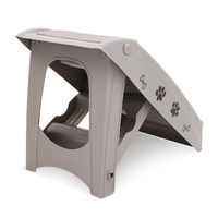 Furtastic Foldable Pet Stairs in Grey - 50cm Dog Ladder Cat Ramp with Non-Slip Mat for Indoor and Outdoor Use thumbnail