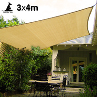 Wallaroo Rectangular Shade Sail Sand: 3m x 4m thumbnail