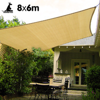 Wallaroo Rectangular Shade Sail: 8m x 6m - Sand thumbnail