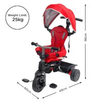 Veebee Explorer 3-stage Kids Trike With Canopy - Red thumbnail