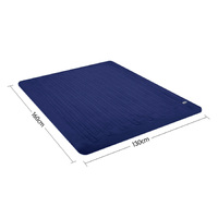 Laura Hill Heated Electric Blanket Coral Warm Fleece Winter Blue thumbnail