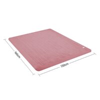 Laura Hill Heated Electric Blanket Throw Rug Coral Warm Fleece Pink thumbnail