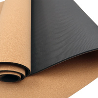 Powertrain Cork Yoga Mat with Carry Straps Home Gym Pilates - Plain thumbnail