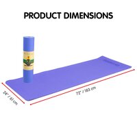 Powertrain TPE Pilates Exercise Yoga Mat 8mm - Light Purple thumbnail