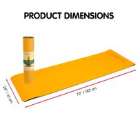 Powertrain Eco-friendly Dual Layer 8mm Yoga Mat | Orange | Non-slip Surface And Carry Strap For Ultimate Comfort And Portability thumbnail